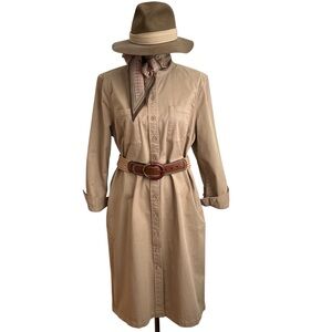 Guideboat Company Shirtdress Khaki Cotton Midi Size XL